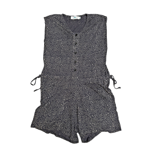 PASSION LILIE Romper Womens XS Rainey Organic Jumpsuit Navy Blue Sleeveless - Picture 1 of 13